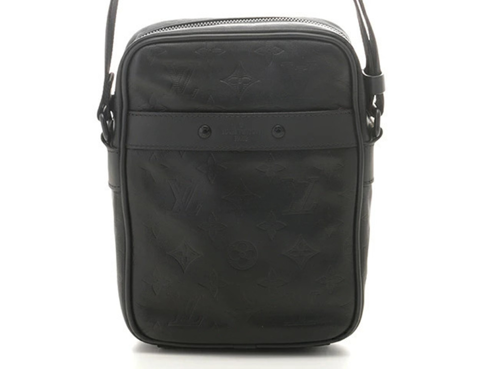 LOUIS VUITTON Bag Shoulder Danube Monogram Shadow Black Noir Black